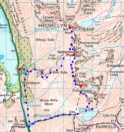 Map of Mountain Climb